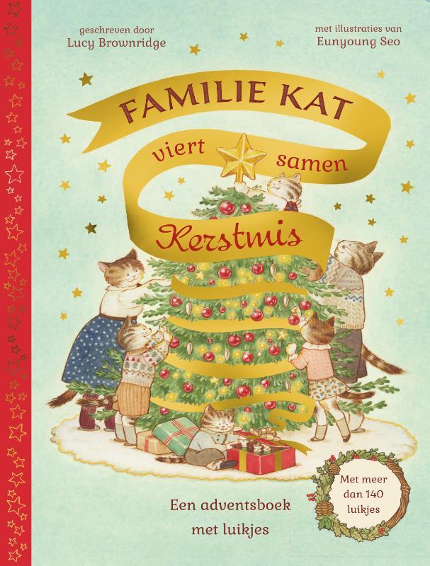 Omslag van boek: Familie Kat viert samen Kerstmis